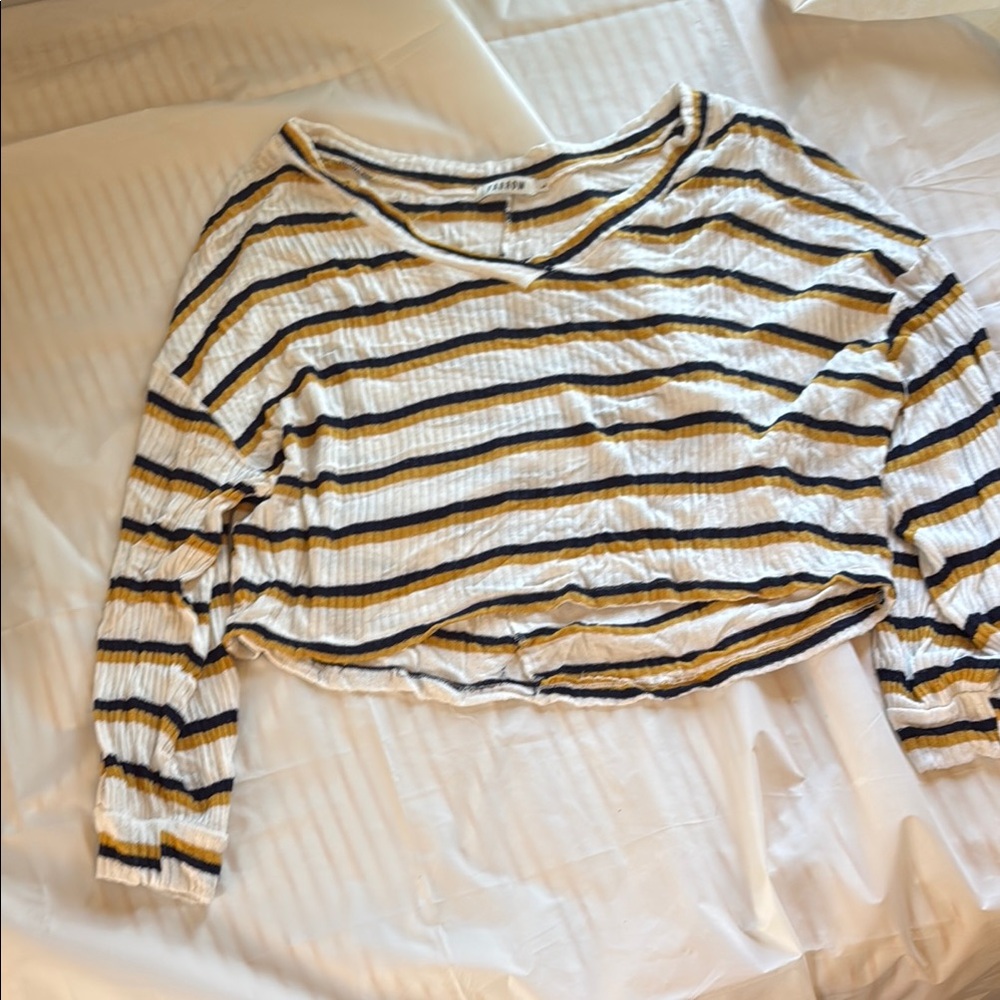 Striped Crop Top - Black and White